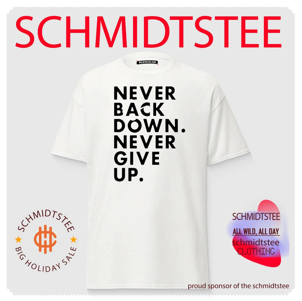 Nick Eh 30 Wearing Never Back Down Never Give Up Shirt