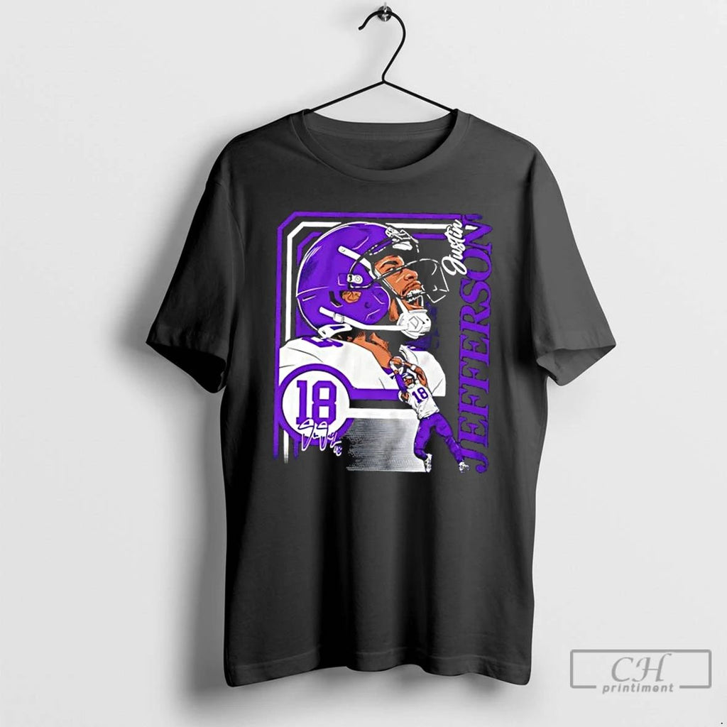 Classic Minnesota Vikings Justin Jefferson Collage Frame T Shirts Hoodie Longsleeve