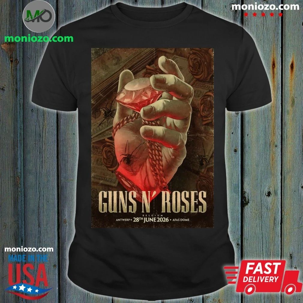 Guns N’ Roses June 28 2026 AFAS Dome, Antwerp BE Poster Shirt
