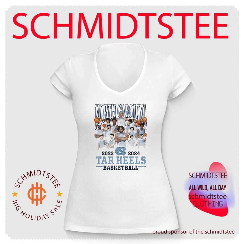 North Carolina Tar Heels Basketball 2023-2024 team collage shirt