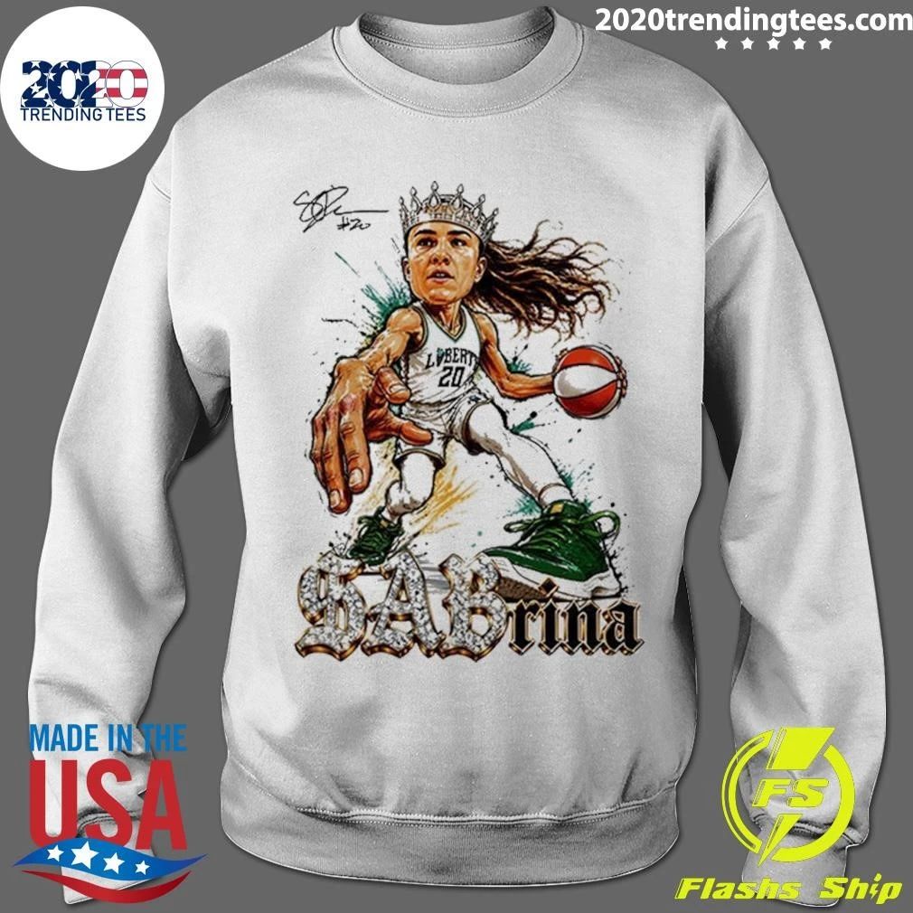 Sabrina Ionescu New York Liberty WNBA 2026 Commissioner’s Cup Champions Caricature Signature Shirt