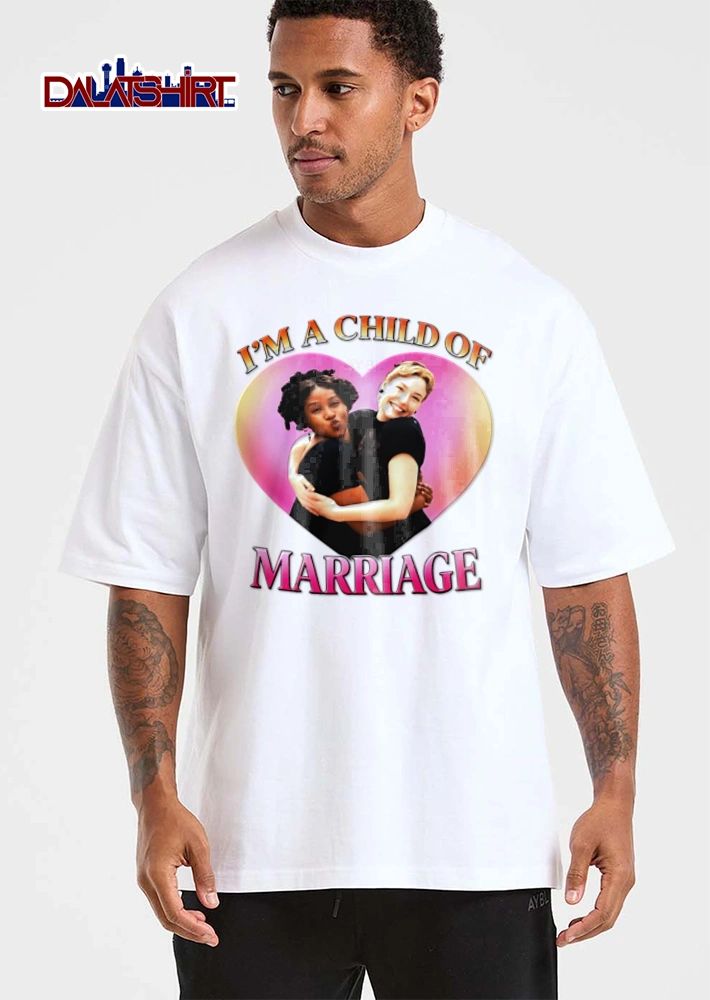 I Am A Child Of Marriage two women hugging inside heart shirt