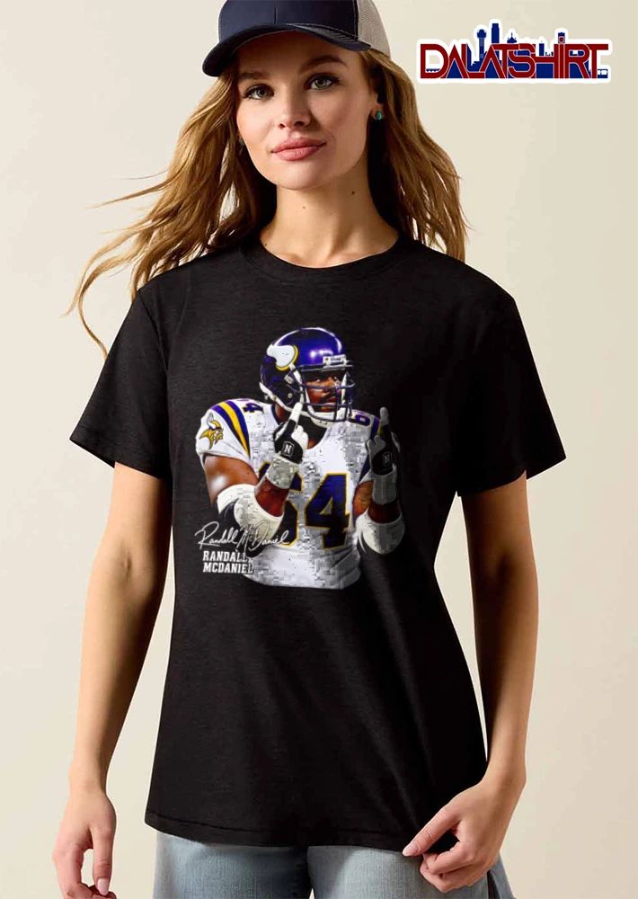 Minnesota Vikings Randall Ed Mcdaniel football player middle finger helmet shirt