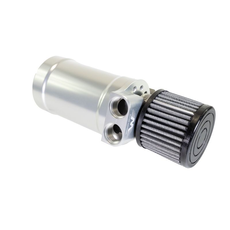 Motion Raceworks Top Loader Billet Oil Catch Can Clear Anodized ( Dual 10 AN Port )