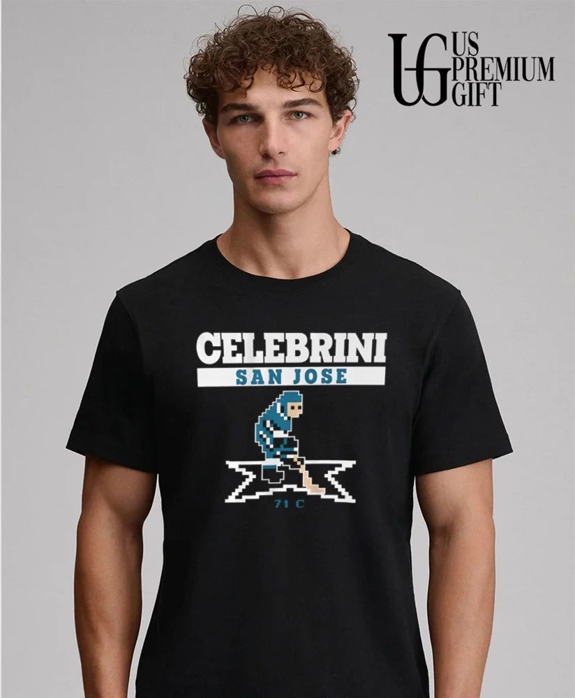 Macklin Celebrini San Jose Sharks hockey 71C pixel shirt
