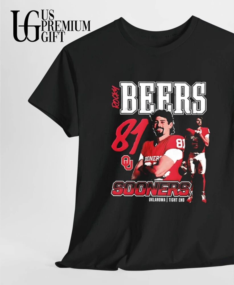 Rocky Beers 81 Oklahoma Sooners Tight End graphic shirt