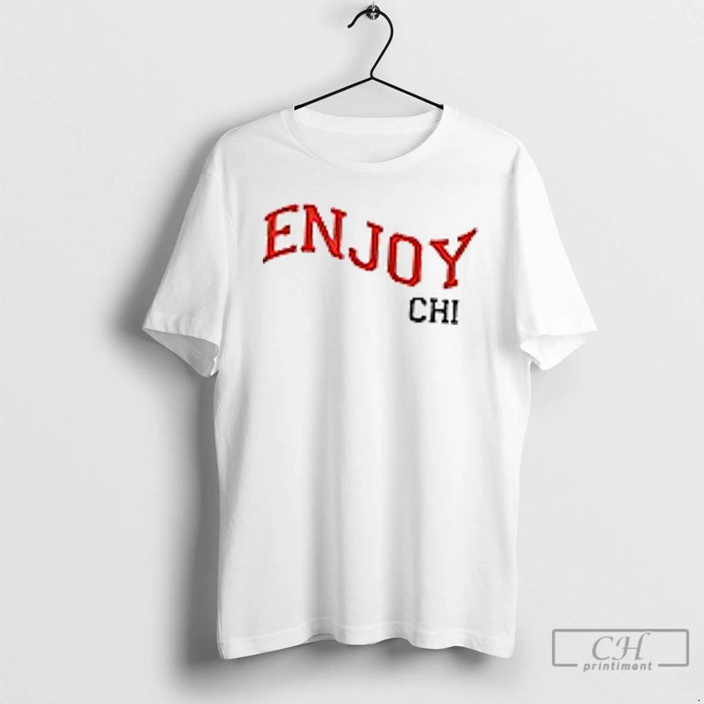 Premium Enjoy Chicago Bulls Flags 1 Sided T Shirts
