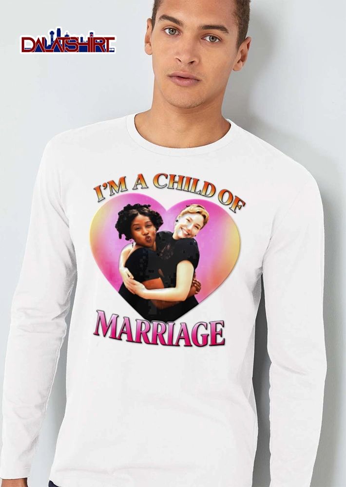 I Am A Child Of Marriage two women hugging inside heart shirt