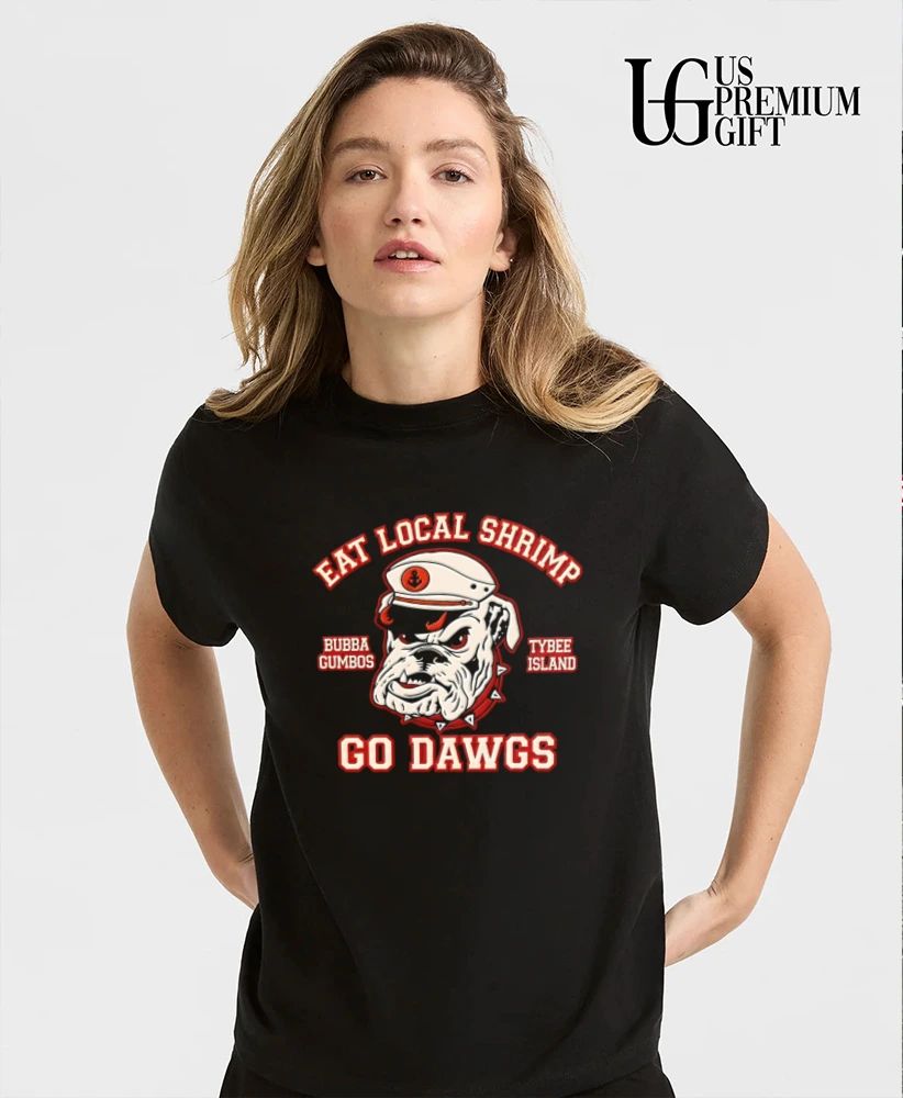Georgia Bulldogs Eat Local Shrimp Go Dawgs logo shirt