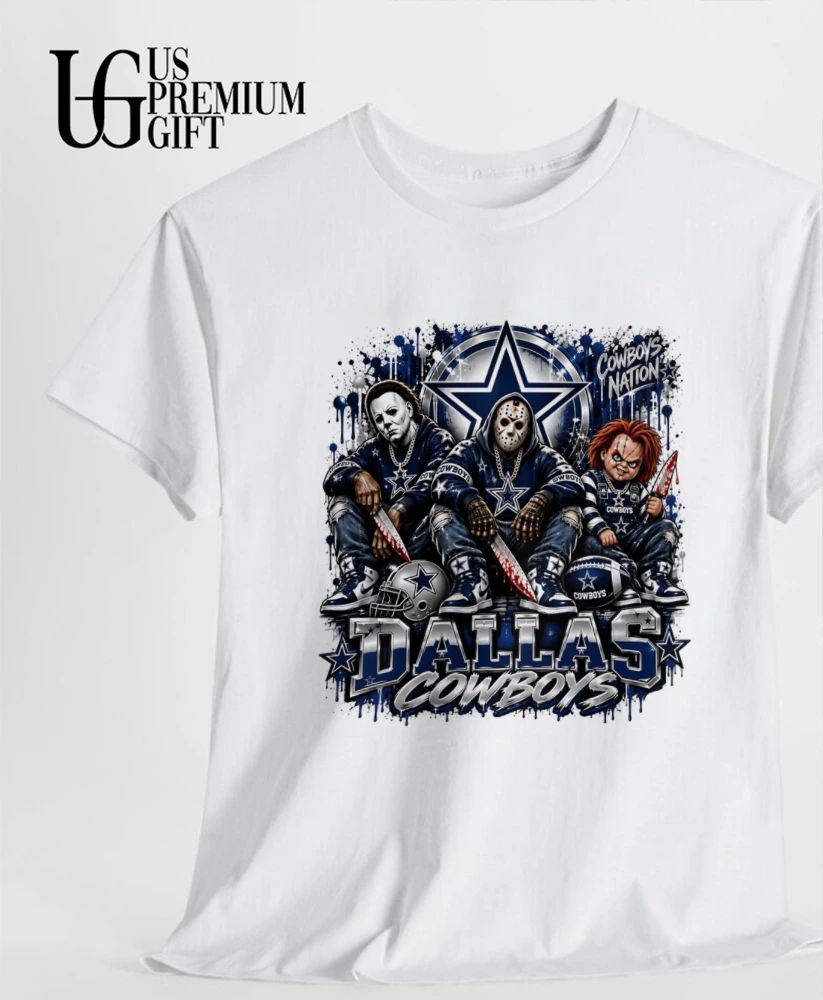 Michael Myers Jason Voorhees Chucky Dallas Cowboys Nation Drip Halloween shirt