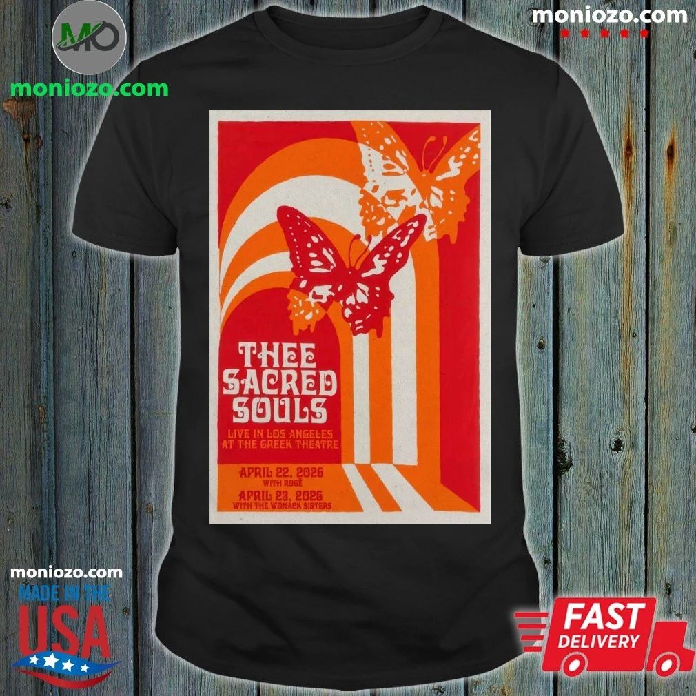 Original Thee Sacred Souls Tour April 22-23, 2026 Los Angeles, CA Poster Shirt