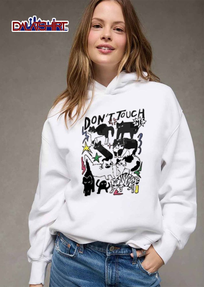 Dont Touch Me multiple cats various expressions stars shirt