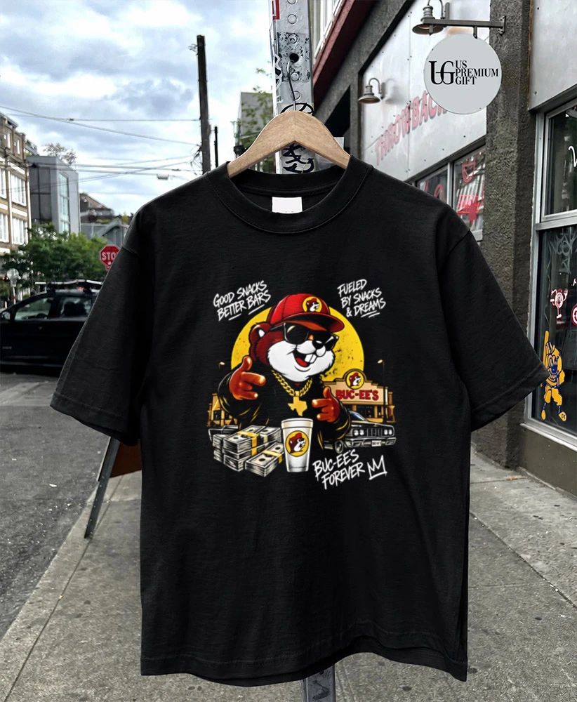 Buc-ee’s Rap Hip Hop meme bootleh tee good snack better bars fueled by snacks shirt