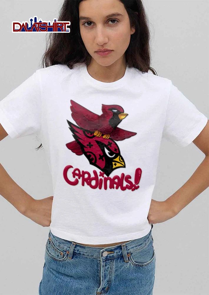 Arizona Cardinals red cardinal bird mascot logo shirt