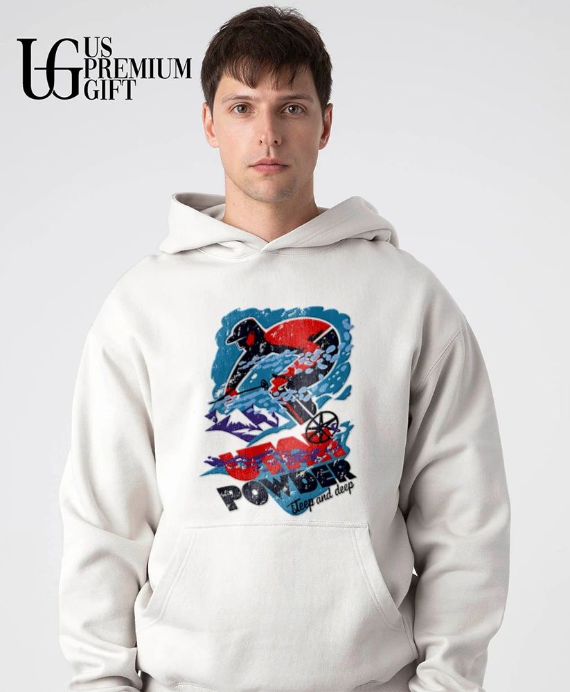Utah Powder Steep and Deep Distressed skiing shirt