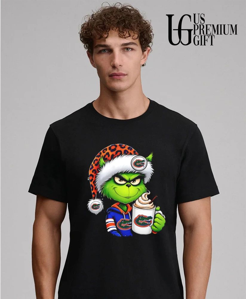 Grinch Florida Gators holding mug Christmas Holiday 2026 shirt