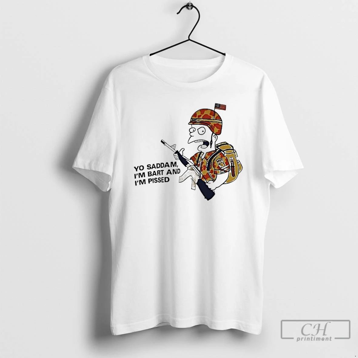 Classic Bart Simpson Yo Saddam Im Bart And Im Pissed President Of Iraq T Shirts