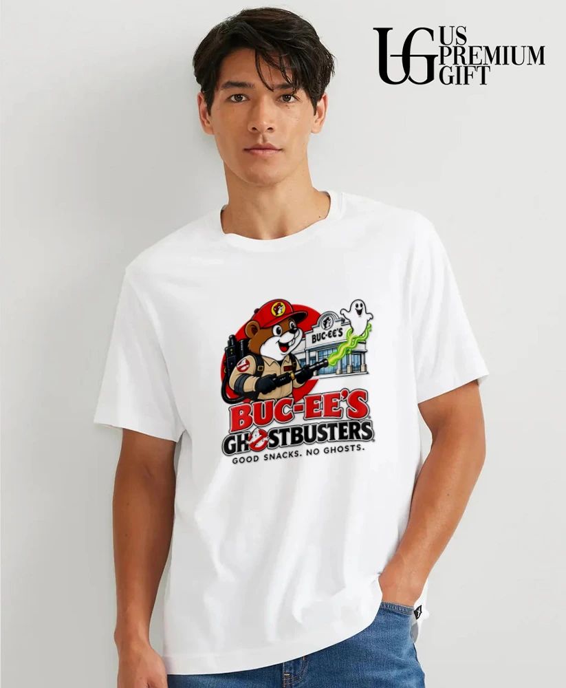 Buc-ee’s Ghostbusters good snacks no ghosts logo shirt