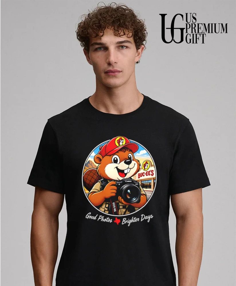Buc-ee’s Photographer good photos brighter days capture explore repeat shirt