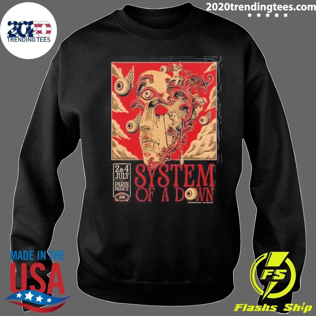 System Of A Down Paris France 2026 Stade de France Pop Up On 2 And 4 July 2026 Shirt