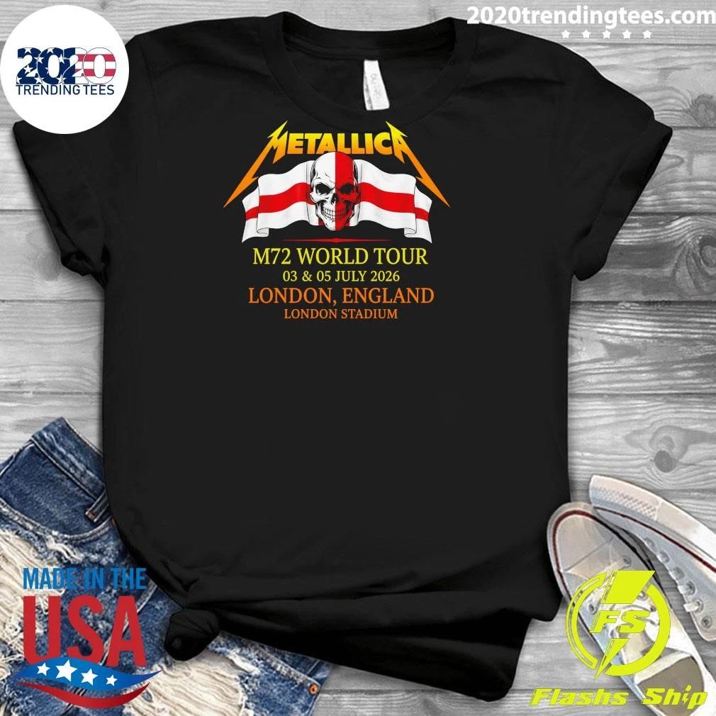Metallica M72 World Tour 03 & 05 July 2026 London, England London Stadium Shirt