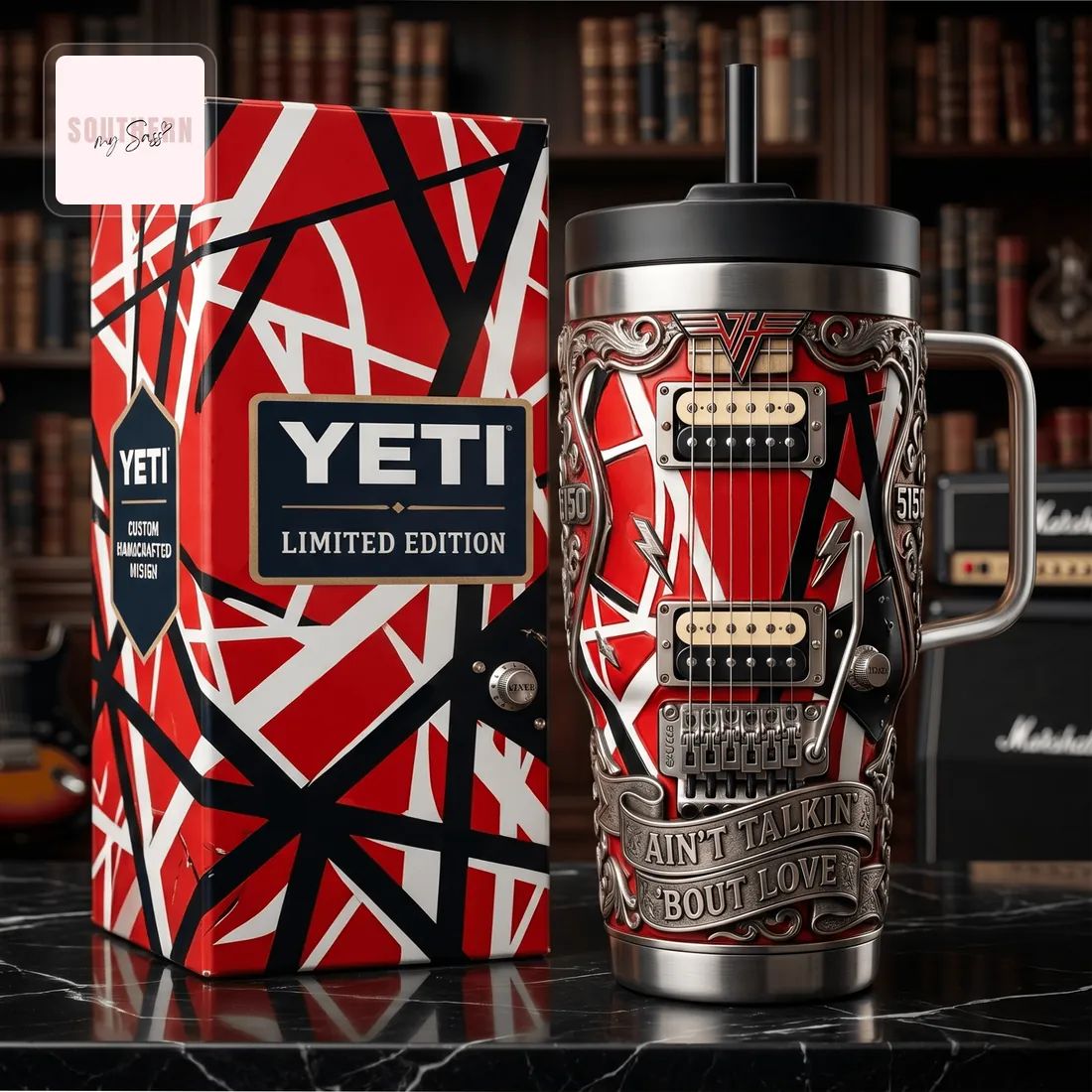 Van Halen Eddie Van Halen Frankenstrat Limited Edition 40oz Insulated Tumbler With Handle
