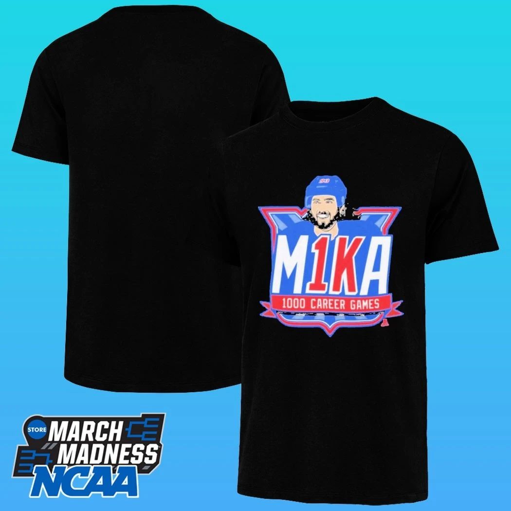 Mika Zibanejad M1KA 1000 Career Games New York Rangers Shirt