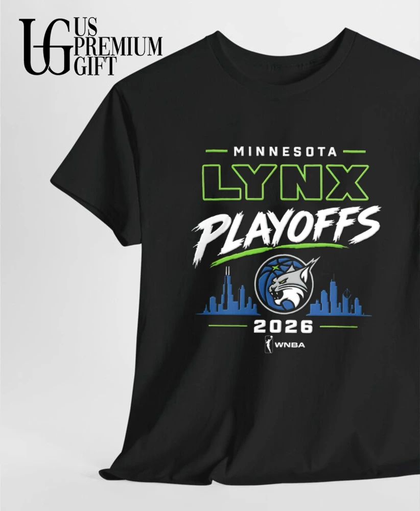 Minnesota Lynx Black 2026 WNBA Playoffs Skyline City shirt