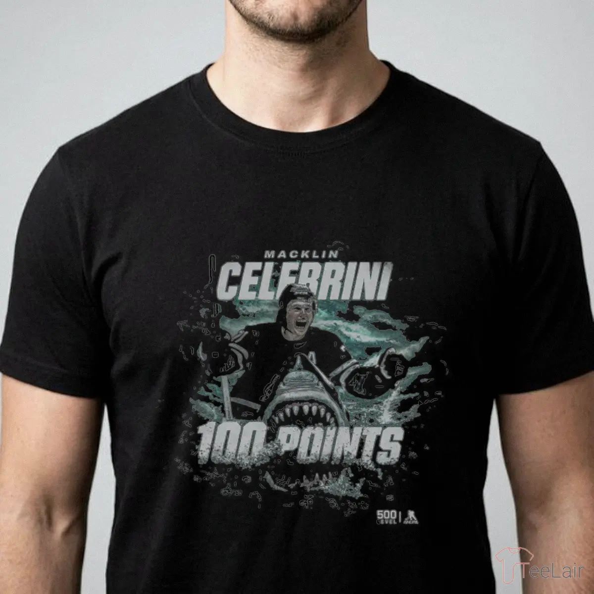 Macklin Celebrini San Jose 100 Points WHT Shirt