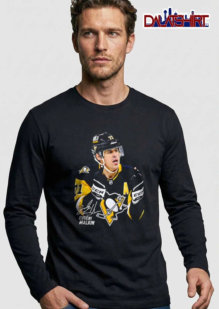 Pittsburgh Penguins Evgeni Malkin 71 hockey player giving middle fingers shirt