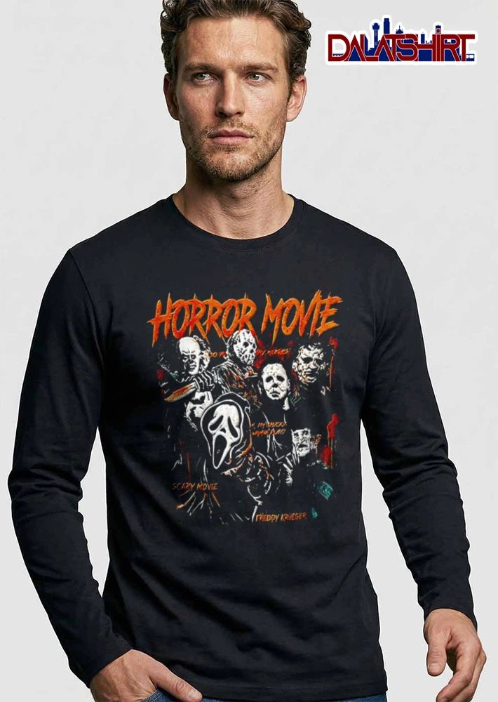 Scary Movie Merch Horror Movie Night Gifts Retro 90s Horror Movies shirt