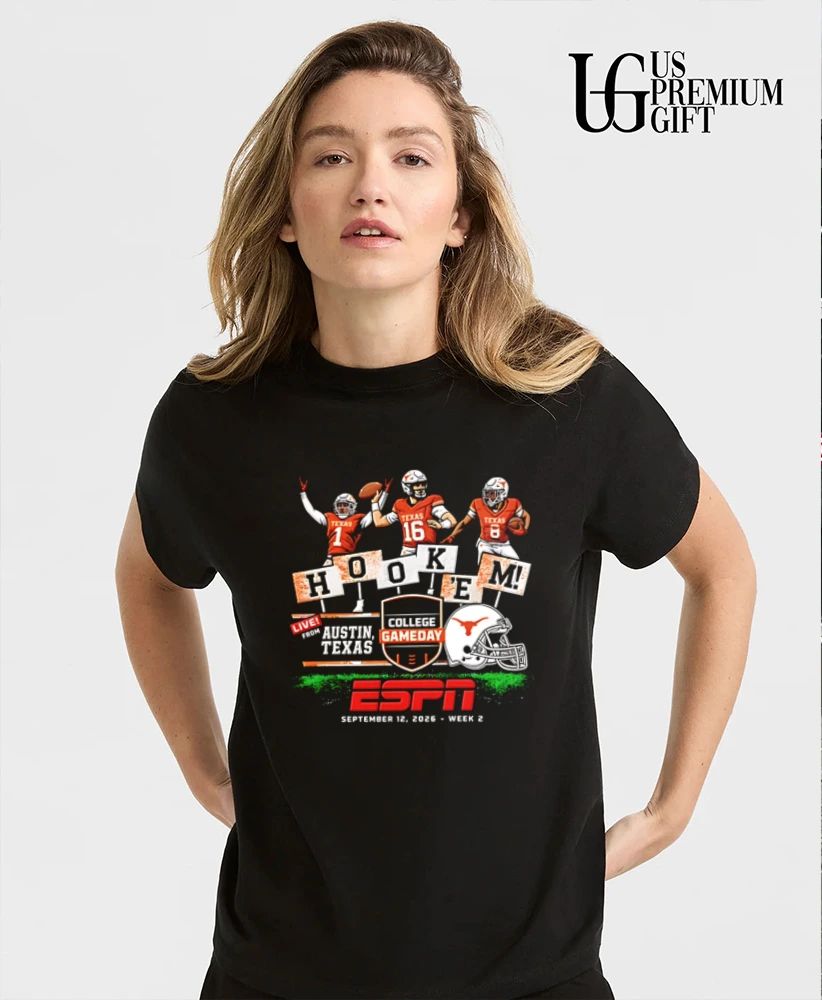 Texas Longhorns trio ESPN College Gameday Austin 2026 shirt