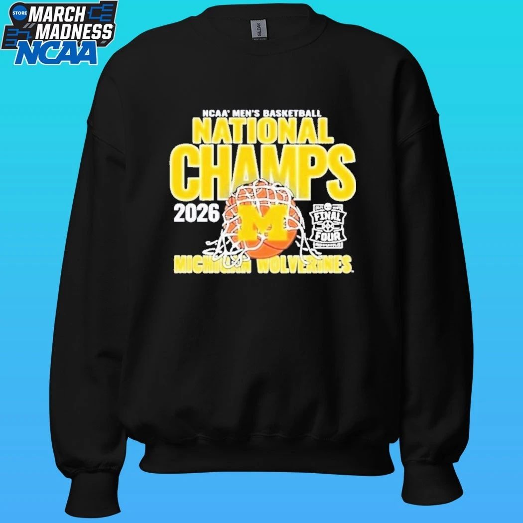 Michigan Wolverines Navy Blue 2026 Men’s Basketball National Champions Logo Shirt