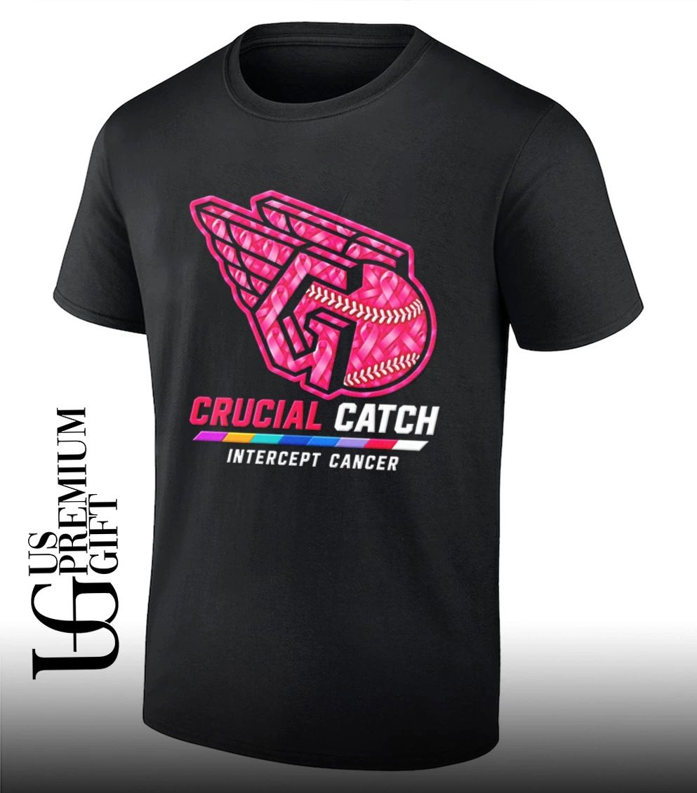 Cleveland Guardians Crucial Catch Intercept Cancer 2026 logo shirt