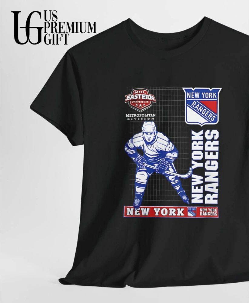New York Rangers NHL hockey player skating holding stick shirt