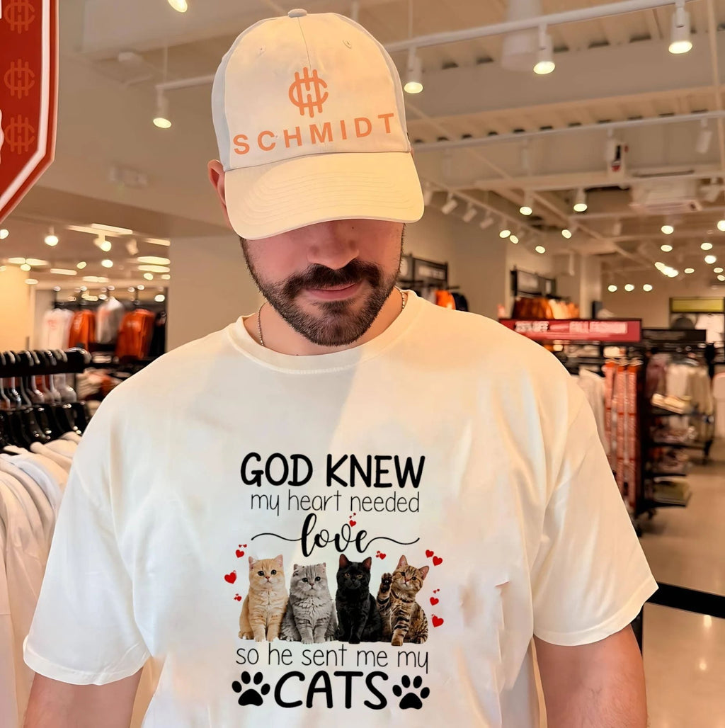 God knew my heart needed love so he sent me my cats shirt