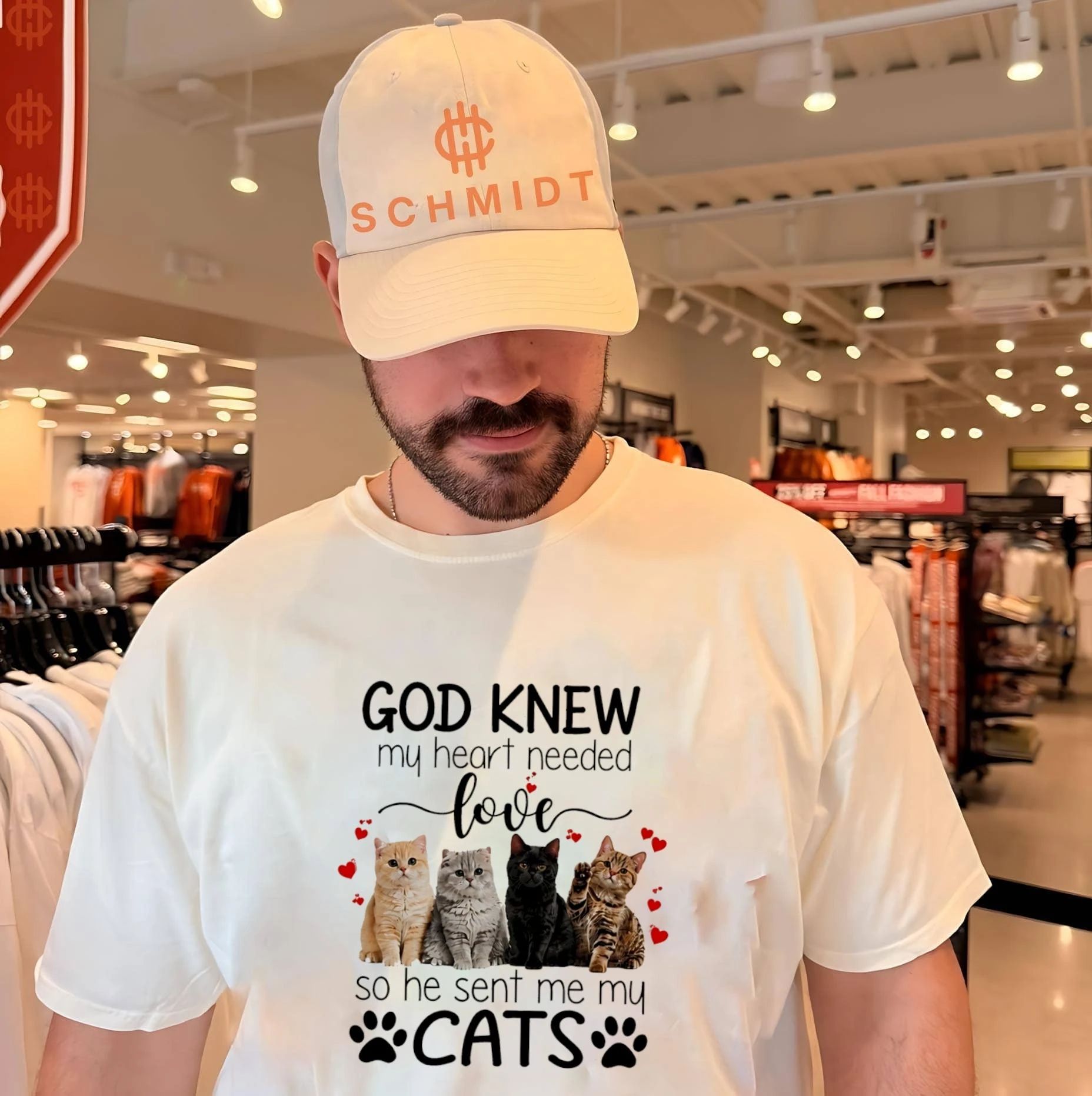 God knew my heart needed love so he sent me my cats shirt