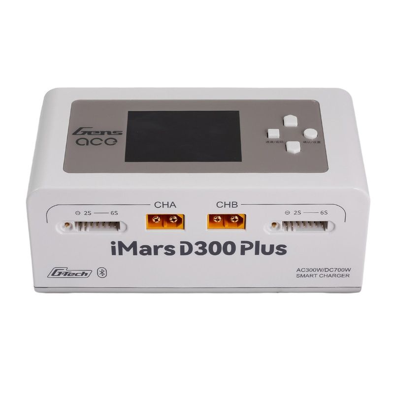 Gens ace iMars D300 Plus Dual-Channel Bluetooth App Control Smart Charger – US White