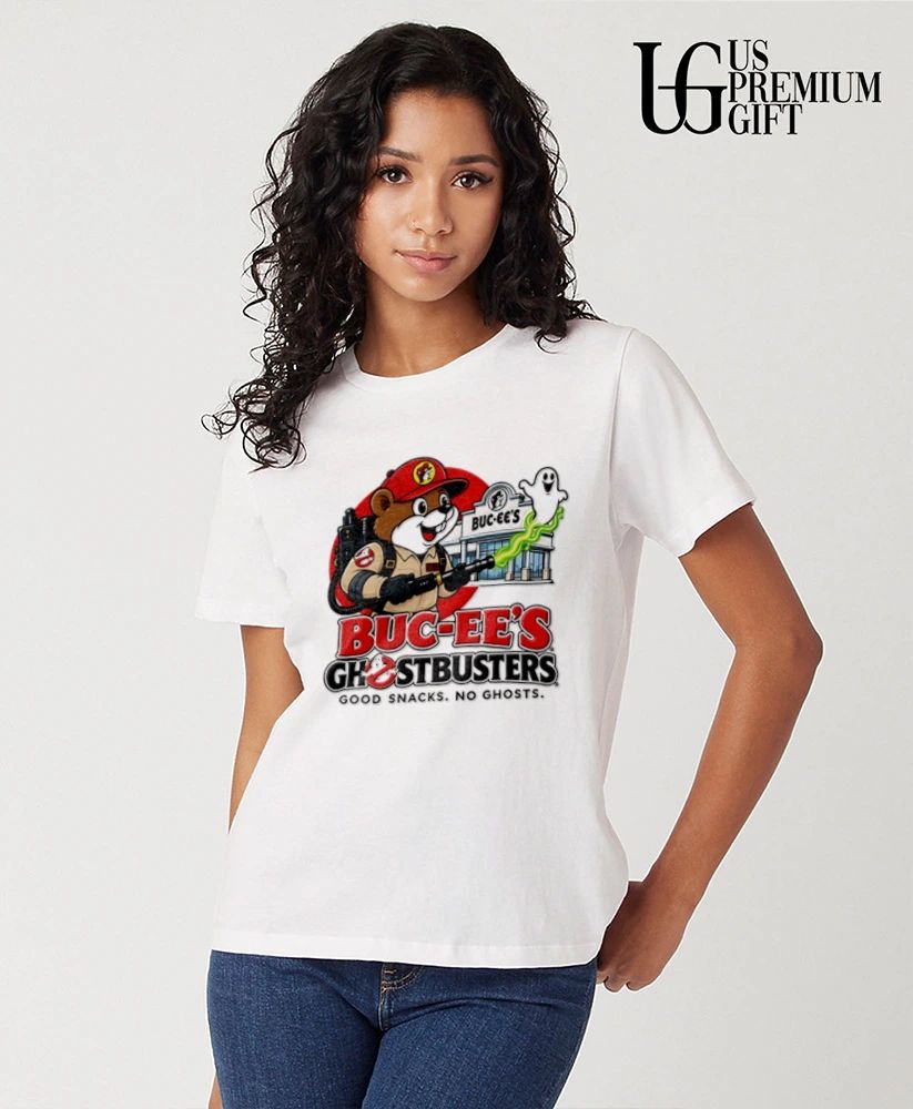 Buc-ee’s Ghostbusters good snacks no ghosts logo shirt