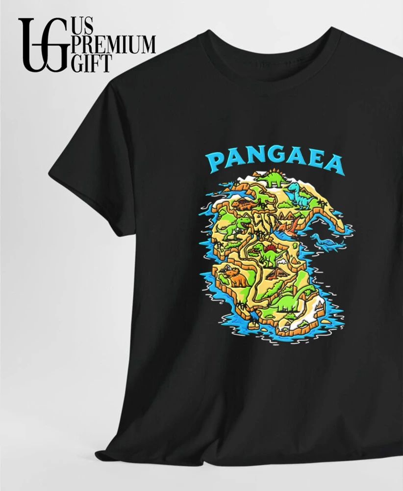 Pangaea Supercontinent Map with Dinosaurs shirt