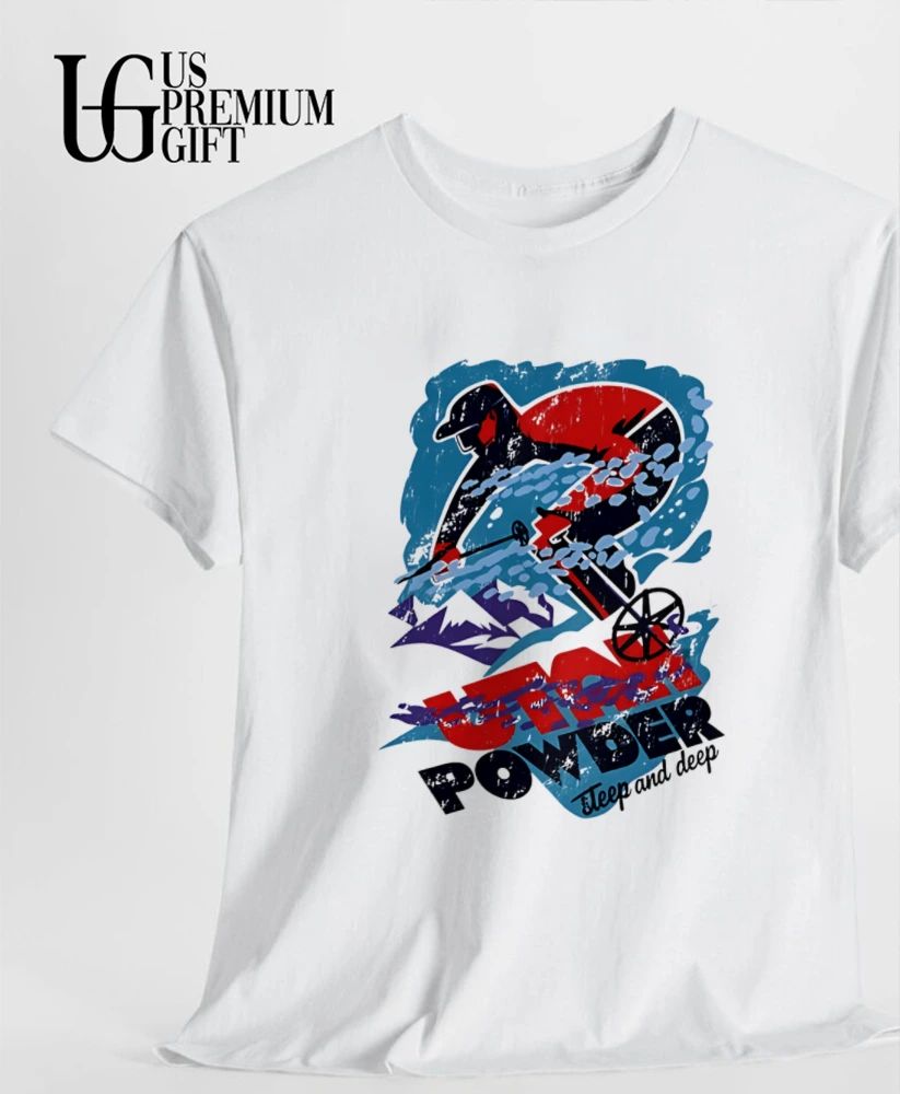 Utah Powder Steep and Deep Distressed skiing shirt