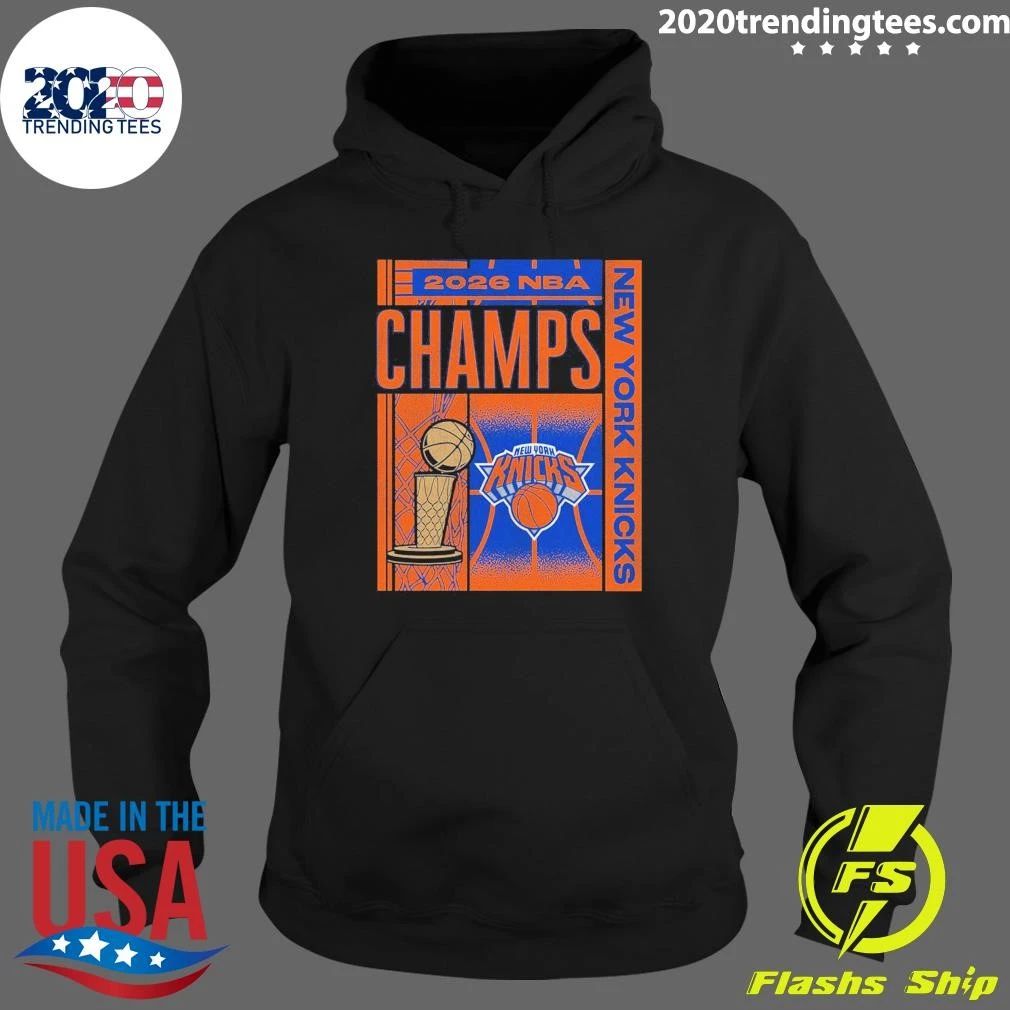 Sportiqe Knicks 2026 NBA Champions Navy Comfy Tee Shirt