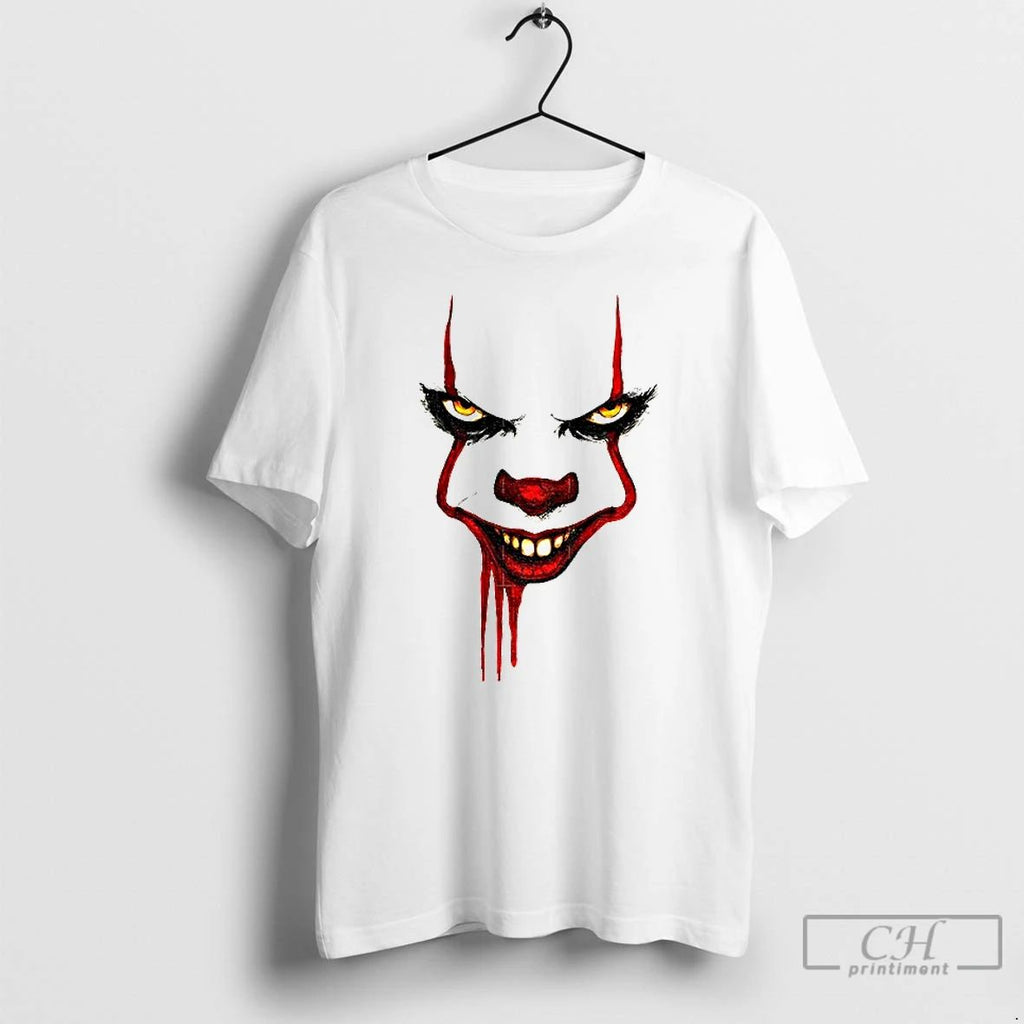 Scary Movie Killers Pennywise Face Halloween T Shirts