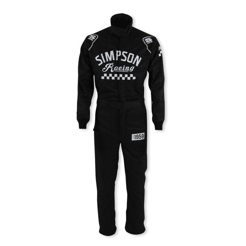 Simpson Racing Checkers Suit Black – XL