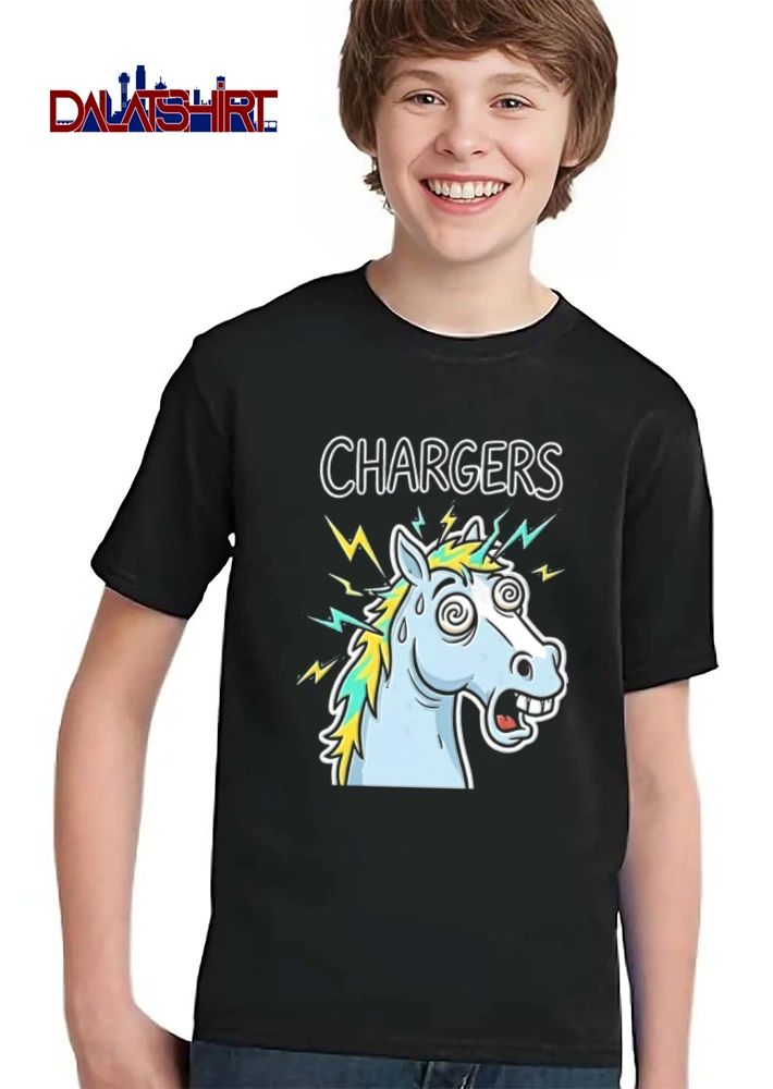 Los Angeles Chargers dazed horse lightning bolts cartoon meme shirt