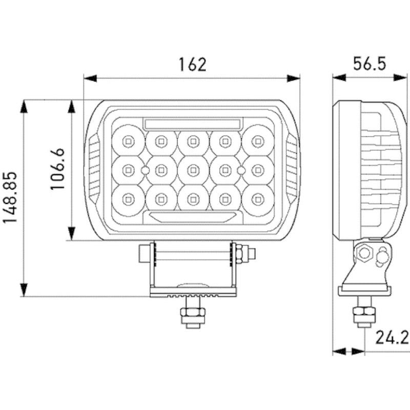 Value Fit 450 LED Lamp – 10-30 VDC 75W Driving Light Kit Universal
