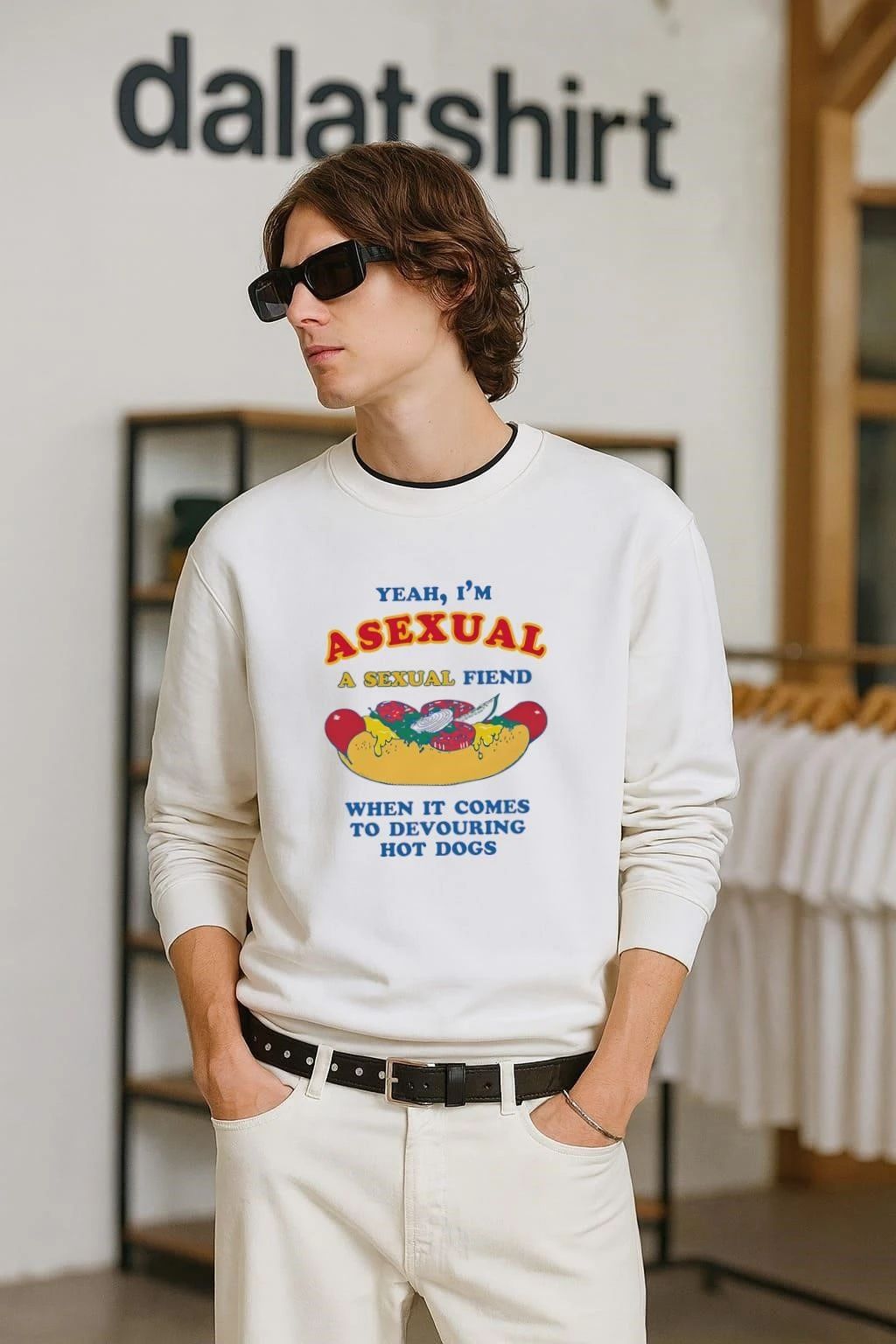 Yeah I’m Asexual A Sexual Fiend When It Comes To Devouring Hot Dogs shirt