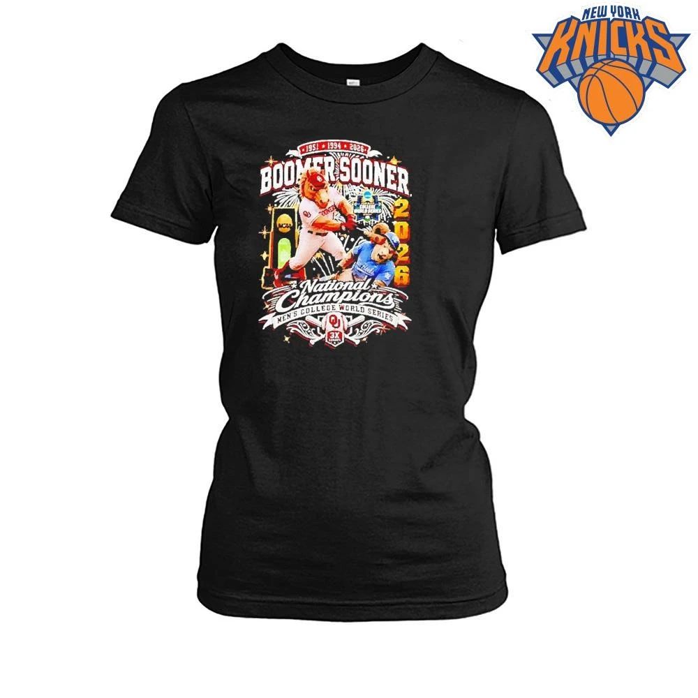 Oklahoma Sooners Boomer Sooner 3X National Champions Men’s College World Series shirt