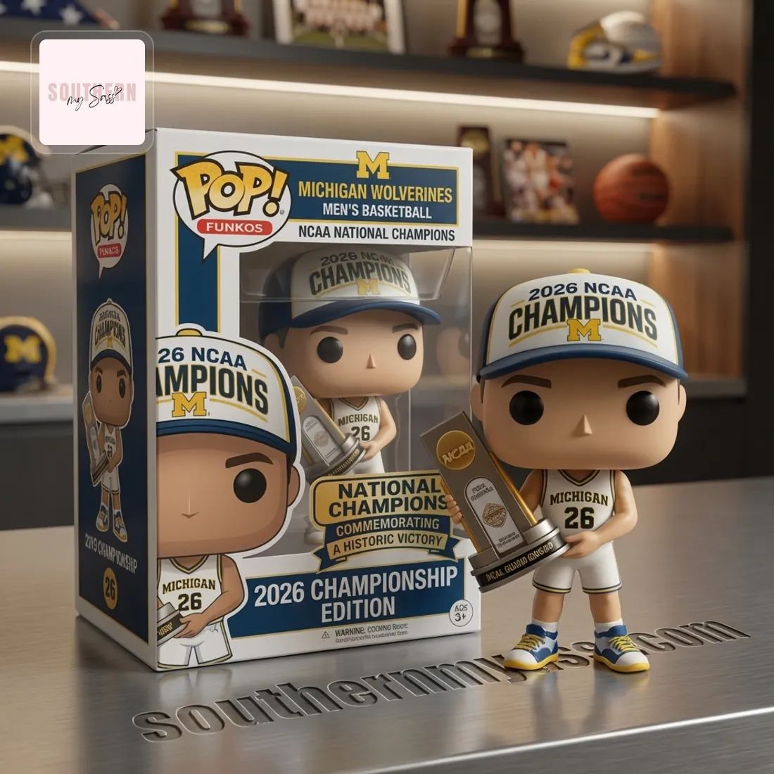 Michigan Wolverines 2026 NCAA Champions Pop Figure Doll