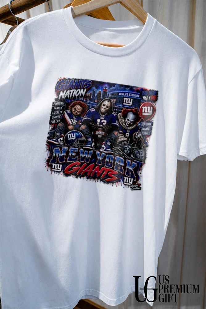 Chucky Jason Pennywise New York Giants Nation Big Blue Till I Die Halloween shirt